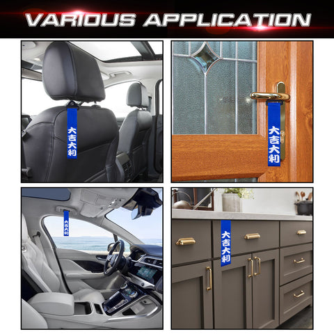 Blue Chinese Slogan Front Rear Bumper Sport Style Tow Straps for Acura TSX Honda