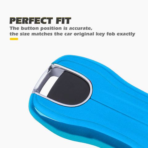 Blue Smart Key Fob Case Shell Keyless Remote Entry Side Cover For Porsche Panamera 2017+