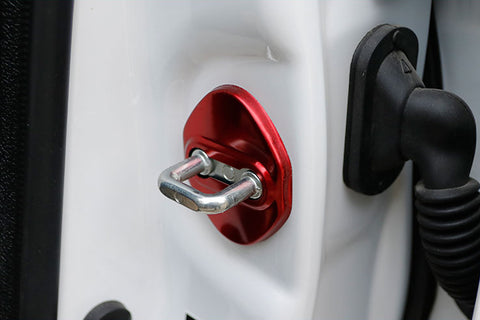 4pcs Blue/Black/Red/Silver Door Lock Cover Stainless Steel Car Door Lock Latches Cover Protector for Toyota Camry 2006-up