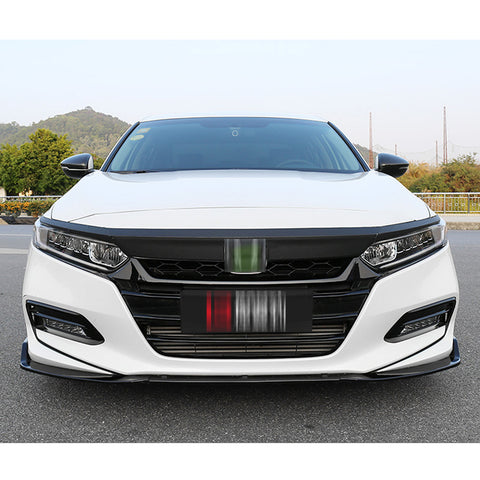 5pcs Red / Carbon Fiber Style Vinyl Front Hood Grille Grill Molding Trim Sticker Decal for Honda Accord 2018 2019