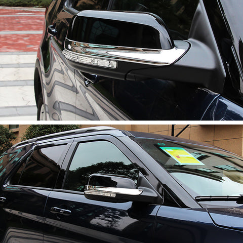 for Ford Explorer 2013-2018 Rear View Side Door Mirror Strip Trim Cover ABS Chrome