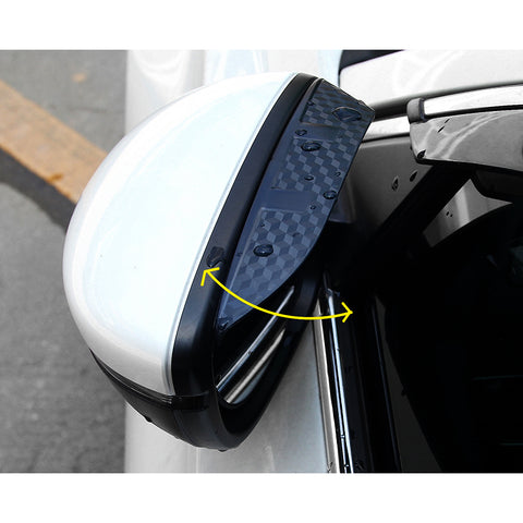 Door Side Rear View Mirror Rain Snow Visor Guard for Honda Accord 10th 2018 2019, Carbon Fiber Texture Rain Guard Visor Shade Shield
