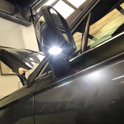 LED Side Mirror Puddle Light Assembly for Volkswagen Golf 5 Mk5 MKV Passat Jetta Eos, 18-SMD White Super Bright LED Side Under Mirror Puddle Lamp Rear View Mirror Puddle Light