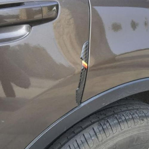 Xotic Tech 4 x Germany Flag M-color Carbon Fiber Side Door Edge Guard Strips Protector Stickers