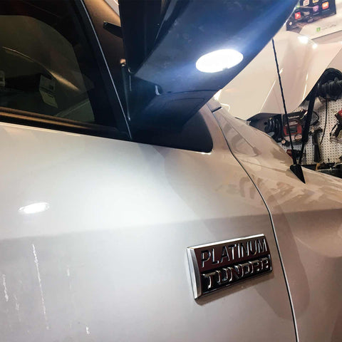 2x Xenon White LED Side Under Mirror Puddle Light for Toyota Tundra Sequoia 2007-2019 - High Power 18-SMD