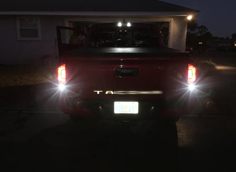for Toyota Tacoma Tundra 2001-2019 White Error Free LED Backup Reverse Light Bulb, Super Bright 12-SMD 3030 194 168 2825 W5W T10 LED Bulb