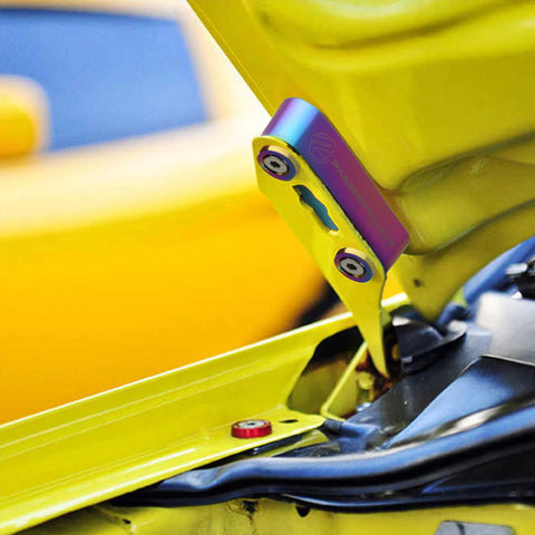 Red / Gold / Blue / Black / Neo / Silver Hood Spacer Riser Kit for Honda Civic Acura Integra, Aluminum Alloy Billet Car Hood Vent Spacer Riser Modification Set