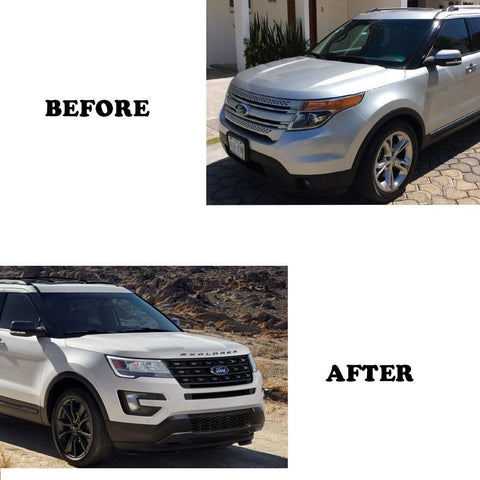 Xotic Tech EXPLORER Letter Emblem Badge 3D Plated Decorative Sticker for Ford Explorer SUV 2011-2017 Glossy Black