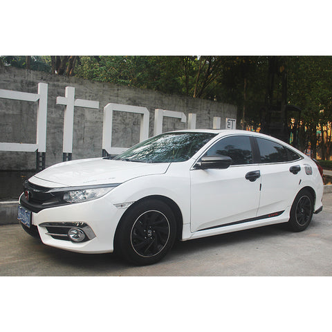 Carbon Fiber Style No Keyless Entry Door Handle Bowl Cover For Honda Civic 2016+