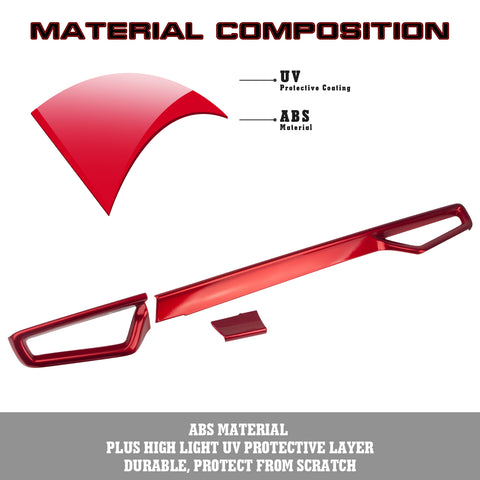 3X Sporty Style Red Side Dashboard AC Air Outlet Cover For Toyota Corolla Cross