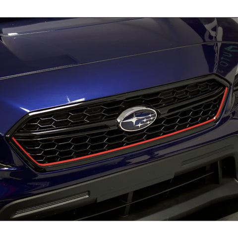 Glossy Red / Fluorescent Yellow / Fluorescent Green Front Grille Pinstripe Vinyl Sticker, Pre-cut Styling Front Hood Panel Edge Molding Trim Decal for Subaru WRX STI 2015-2017