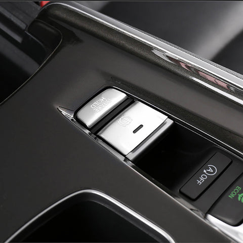 Red / Silver Aluminum Handbrake Button Cap for Honda Accord 2018-2020, Car Electronic Handbrake Parking P Gear BRAKE HOLD Frame Cover Decal Trim