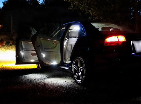 4x White 6K 1.72" 42mm 578 211-2 6411 LED Bulbs For Car Interior Map Dome Lights