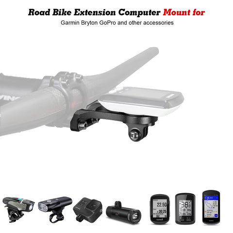 Bike Stem Extension Computer Mount For Garmin, Bryton, GoPro, GPS Holder Bracket