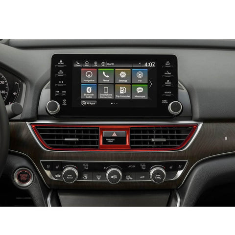 for Honda Accord 2018 2019 Stainless Steel Central Dashboard Air Vent AC Outlet Frame Cover Molding Trim