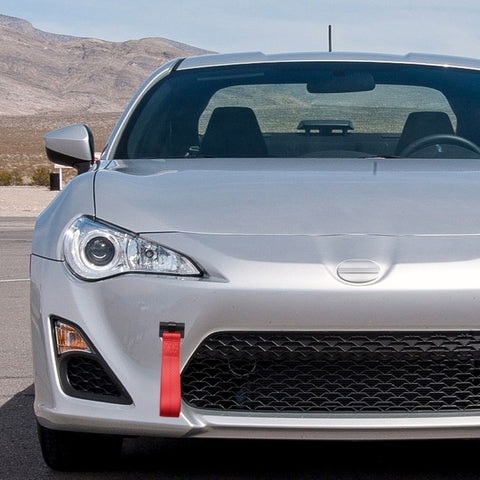 JDM Style Tow Hole Adapter with Towing Strap for Scion FR-S Toyota 86 Subaru BRZ WRX STi Outback Legacy Impreza