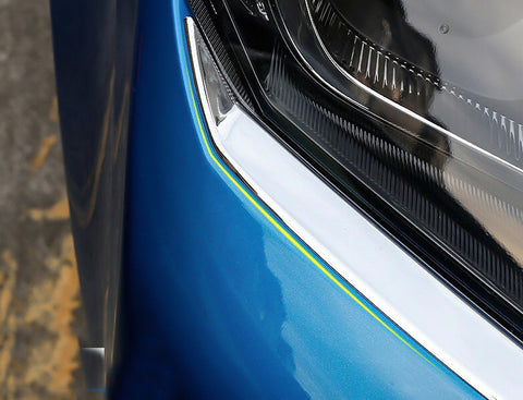 2pcs ABS Chrome Headlight Head Lamp Lower Cover Trim for Toyota RAV4 2016-2018