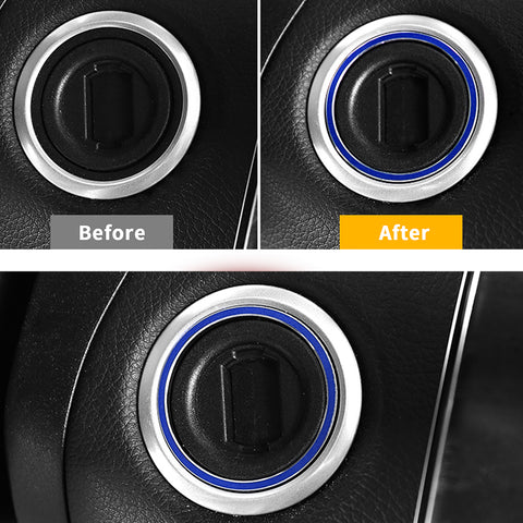 Blue/ Gold/ Red Keyless Key Hole Start Engine Button Decoration Ring for Mercedes Benz C E S R ML GL CLA CLS GLA GLC GLE Class W204 W205 W212 W213 W166 W246 W222 C117 W218 R172 W447 X164 X251