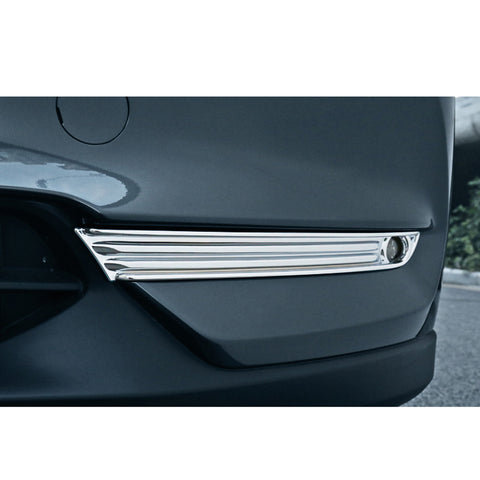 for Mazda CX-5 CX5 2017 2018 2019 Front Fog Light Cover Trim, ABS Chrome Car Front Bumper Fog Lamp Frame Bezel Molding