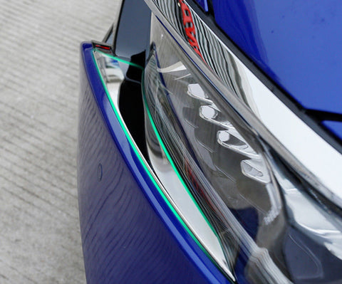 Chrome Car Headlight Eyebrow Eyelid Garnish Cover Molding Trim Sticker for Honda Accord 10th 2018 up