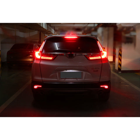 Red LED Rear Bumper Reflector Brake Tail Rear Fog Light for Honda CR-V 2017-2018