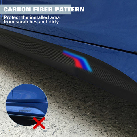 Carbon Fiber Texture Side Skirt Sill Sticker For BMW F10 F11 G30 F01 F02 E60 E61