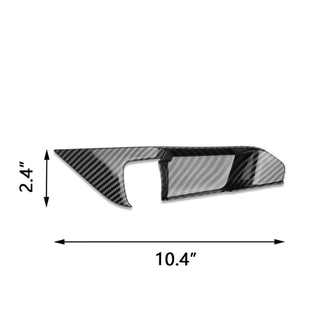 4x Carbon Fiber Black Interior Door Handle Bowl Cover Trim For Toyota RAV4 2019-2024
