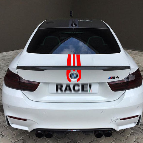 Black / Red JDM Hood Stripe Sticker Sporty Racing Car Body Rear Trunk Vinyl Decal Trim for BMW 1 2 3 5 6 7 Series