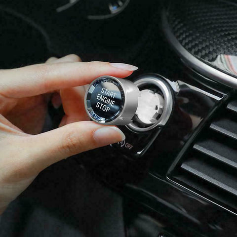 Red / Silver / Blue / Black Crystal Start Stop Button Cover Trim Engine Ignition Switch Replacement Cap for BMW 1 2 3 4 5 7 Series X1 X3 X5