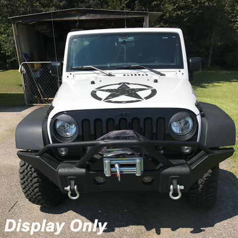 for Jeep Wrangler JL 2007-2017 Headlight Cover - Angry Bird Mad Eyes Insert Ring Trim Clip-in Bezels