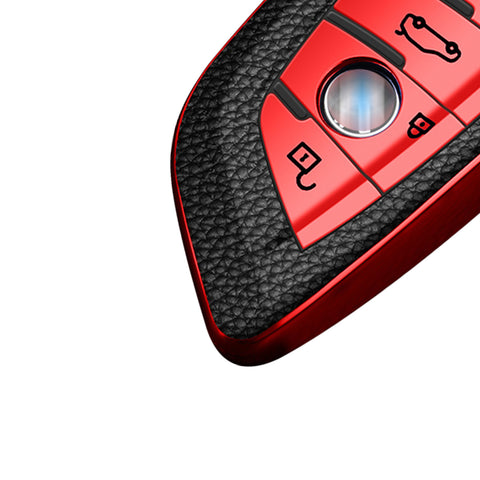 Red Remote Key Fob Case Shell Cover For BMW X1 X3 X5 X6 X7 5 7 Series G30 G31
