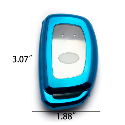Blue / Black / Red Soft TPU Full Protection Remote Key Fob Case Cover for Hyundai Accent Santa Fe Elantra Tucson 3/4-Button Key