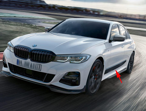 2pcs for BMW G20 Side Skirt Stripe Vinyl Sticker, M-Performance Car Door Sill Decal, Auto Body Lower Door Panel Molding Trim, Matte Black