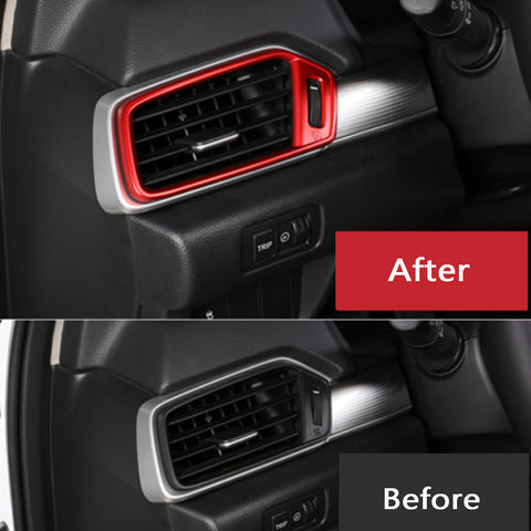 for Honda Accord 2018 2019 Dashboard Air Vent AC Outlet Cover Frame Trim, Red Interior Decoration