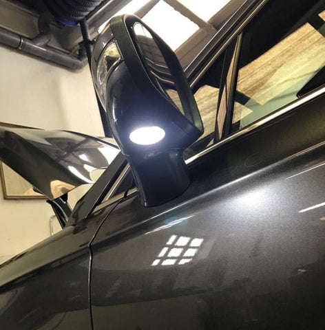 2pcs Xenon White / Ice Blue Error Free High Power LED Side Mirror Puddle Lights for Ford F-150 Raptor Explorer Expedition