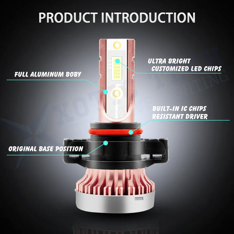 6pcs for GMC Sierra 1500 2500 3500 2007-2014 LED Headlight Fog Parking Light Bulb Combo Kit 8000K Ice Blue Extremely Super Bright