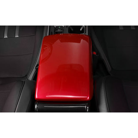 Sporty Red Gear Shift Side Armrest Box Panel Frame Cover For Honda Accord 18-22
