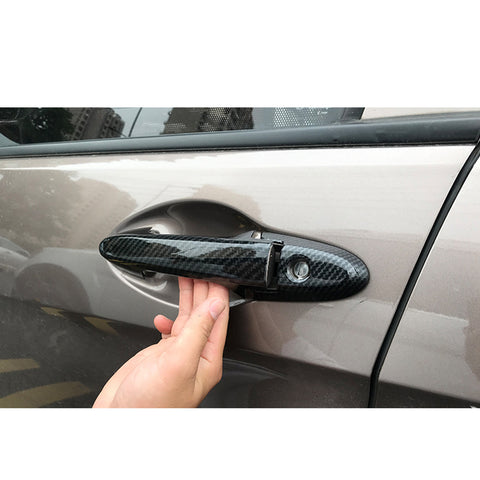 New Carbon Fiber Style Side Door Handle Cover Guard Trim for Honda Fit 2014-2019