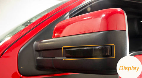 2x LED Clear Lens / Smoked Lens Side Mirror Marker Turn Signal Parking Light for Ford F-150 & Raptor 2009-2014 - Chrome Housing