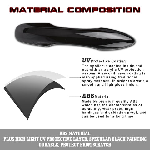 4pcs Gloss Black Side Door Handle Overlay Cover Trim For Toyota Camry XV70 2017-up (without smart key hole)