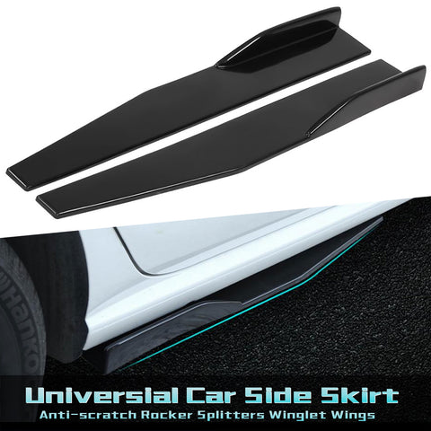 7pcs Universal Car Bumper Lip Spoiler /Rear Lip/ Side Skirt Splitter Extension
