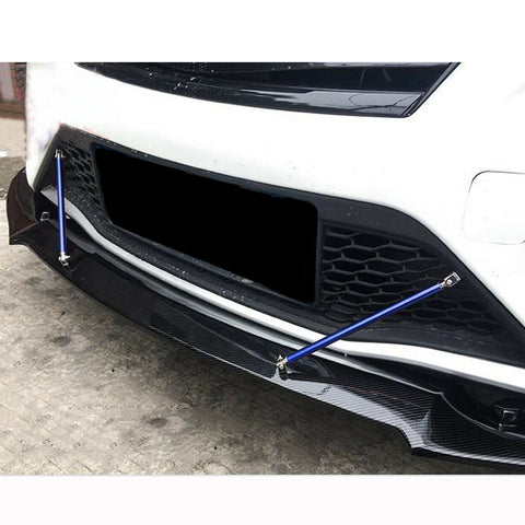 Adjustable 6"-9" / 8"-11" / 10"-13" Front Bumper Lip Splitter Diffuser Strut Rod Tie Bars Fit Most Vehicles, Black / Red / Blue / Silver