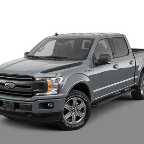 Glossy Black / Matte Black / Glossy Red Hood Spear Cowl Stripe Graphic Vinyl Decal Sticker for Ford F150 F-150 2015-2019