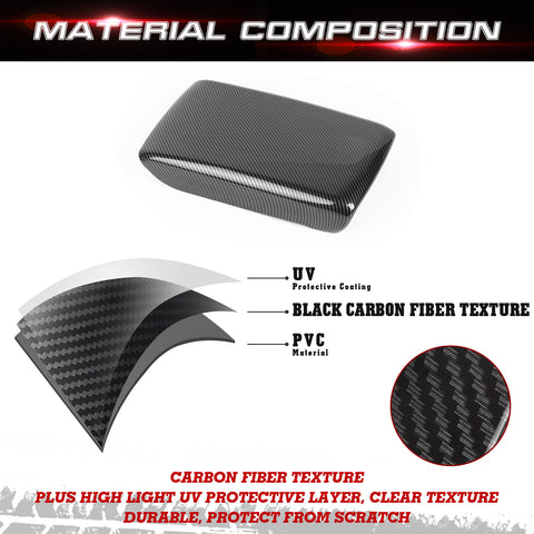 Carbon Fiber Style Center Storage Seat Box Panel Cover For 11th Gen Honda Civic