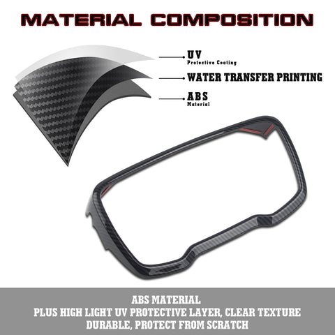 Carbon Fiber Texture Dashboard Instrument Cover Trim For Toyota Corolla 2020-23
