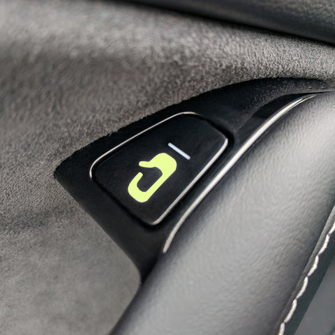 for Tesla Model 3 Door Exit Decal Set, Luminous Door Open Button Sticker Kit, Car Interior Door Button Icon Sticker, 8pcs Fluorescent Yellow