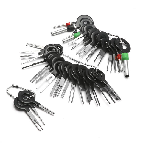 82Pcs Pin Ejector Wire Kit Extractor Auto Terminal Removal Connector Puller Repair Remover Tool Release for Connector Terminal Device