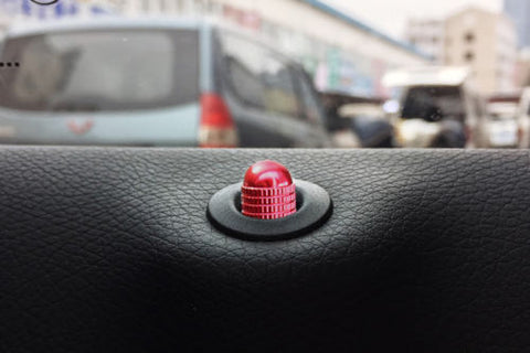 4pcs Aluminum Bolt-On Replace Door Lock Knob for Mercedes C E GLC GLE Class (W205 W213 X205 W166) Blue/ Red