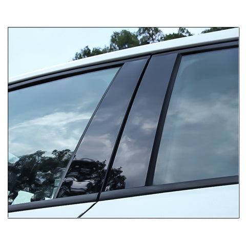 6pcs for Toyota Corolla 2009-2013 Pillar Post Trim Cover, Glossy Black Car Door Window Pillar Post Cover Molding Kit