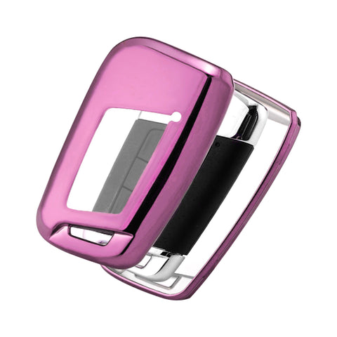 Pink Soft TPU Full Protect Remote Key Fob Cover For VW Passat Jetta 3/4 Button